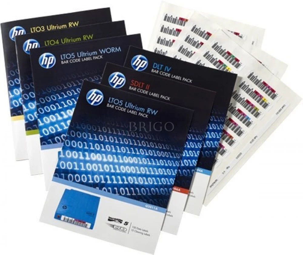Набор наклеек HPE Ultrium7 15 Tb bar code label pack (100 data + 10 cleaning) for C7977A (for libraries & autoloaders)