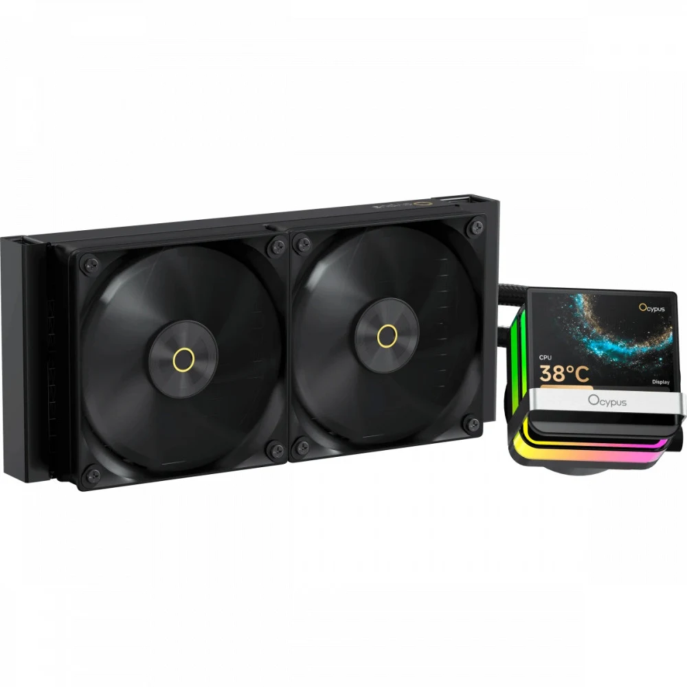 Система жидкостного охлаждения/ Water Cooling System Ocypus Sigma L24 PRO BK (290W, 240mm, LED, Black, ARGB/ Fans: 2x120mm, 90CFM, 2400RPM/ Pump height 97mm, 30dBA, 3100RPM, Rad thickness 27mm/ S: 1