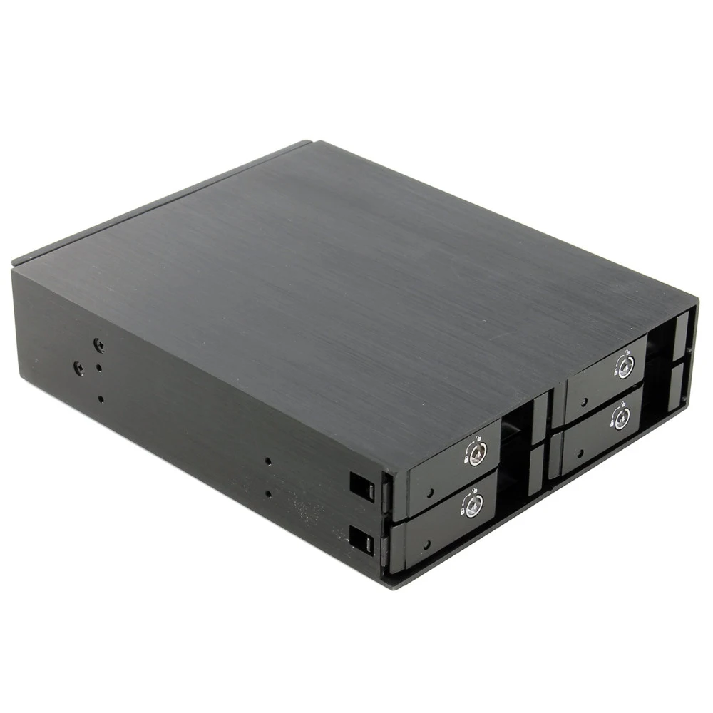 Procase L2-104-SATA3-BK {Hot-swap корзина 4 SATA3/SAS, черный, с замком, hotswap mobie rack module for 2,5" HDD(1x5,25) 2xFAN 40x15mm}