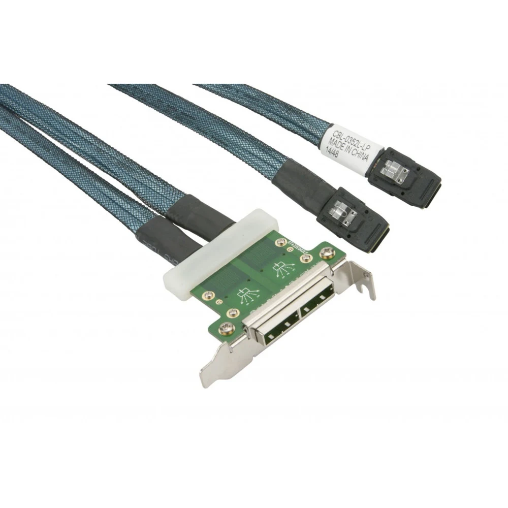 85CM 2-PORT ETX IPASS TO INT IPASS Интерфейсы Левый интерфейс SFF8087 (2 шт.) Правый интерфейс SFF8088 (2шт.) Характеристики кабеля Тип оболочки ПВХ Длина 0.85 м Пропускная способность интерфейса 12