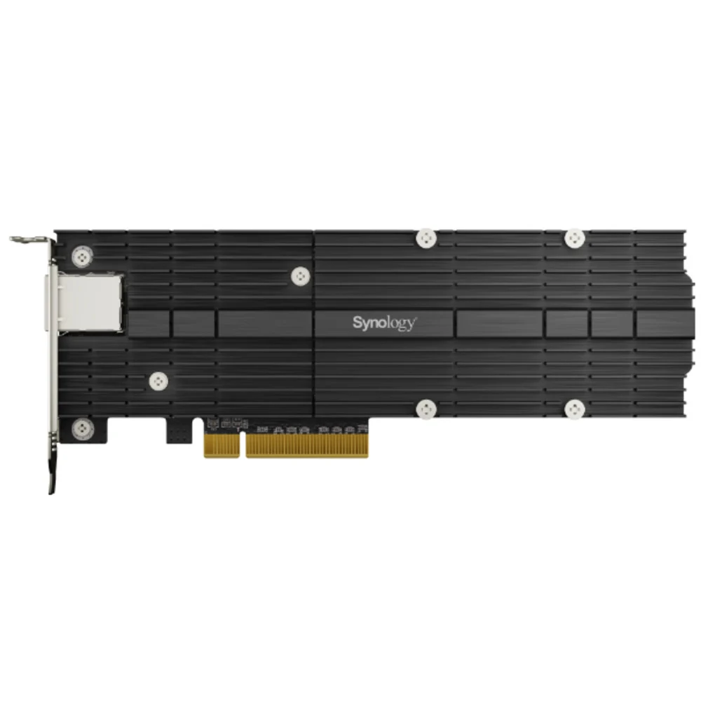 Сетевая карта и адаптер Synology M.2 SSD-NVME adapter M.2 22110/2280, 2 slots m.2 key , 10 Gigabit port RJ-45, PCIe 3.0 x8 adapter (FH bracket)'