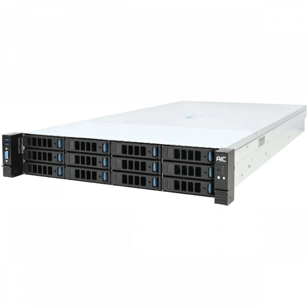 Серверная платформа/ 2U 12x NVMe (12-port 3.5"/2.5" PCIe Gen4 Tri-mode backplane), 2x 2.5" SATA hot-swap (rear), 4x 8038 FAN, Acbel 1600W redundant power supply Titanium (C14 inlet), Vega motherboar