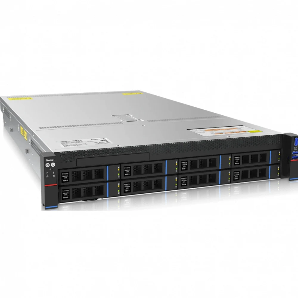 Серверная платформа/ Gooxi SL201-D12R-G4 2u 12bay server platform with direct bp,based on rapid sapphire 2xPCIe 5.0x16 4xPCIe 5.0x8 4x 2.5" rear NVMe 2x CPU cooler 350W 1300W 1+1 EU power cables rai
