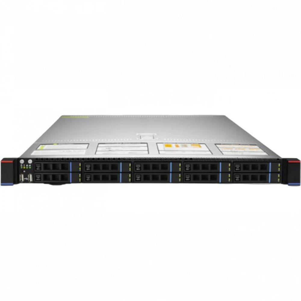 Серверная платформа/ Gooxi SR101-D10R 1U, 2x Socket SP3 32x DDR4 10x 2.5" SATA/SAS 2х M.2 NVMe 2280 2xPCIe 4.0x16 OCP3.0 2x1GbE i350 IPMI RAIL 2x1300W (EU power cables)