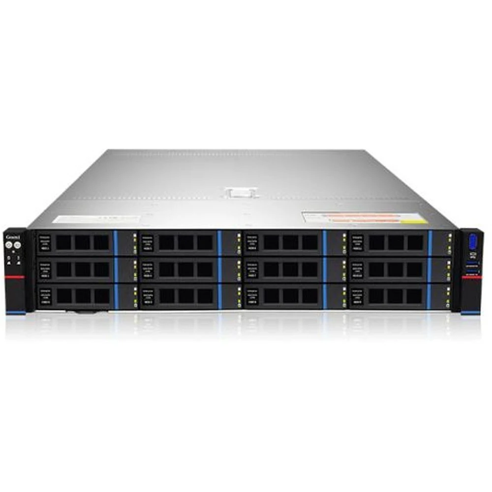 Серверная платформа/ Gooxi SR201-D12R 2U 12bay server, based on AMD 7003 platofrm. 2pcs of PCIe 4.0x16 4xPCIe 4.0x8 2x 2.5" rear SAS/SATA 2x 2.5" rear NVMe 1300W 1+1 PSU EU power cables rail kit