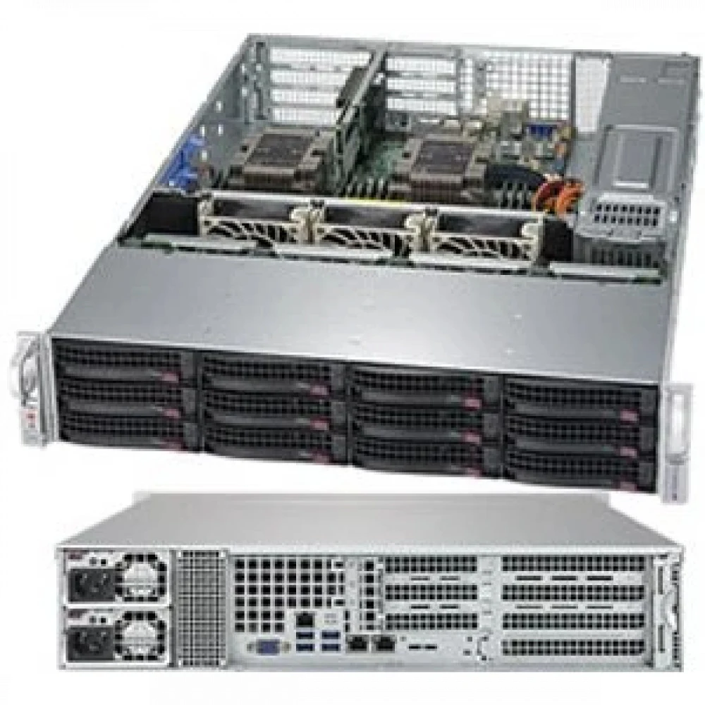 Supermicro SuperServer 2U 6029P-WTRT noCPU(2)Scalable/TDP 70-205W/ memory(12)/ SATARAID 0/1/5/10/ HDD(12)LFF/ 2x10GBE/ 3xFH, 2xLP, M2/ 2x1200W 1. Dual socket P (LGA 3647) supports Intel Xeon Scalabl