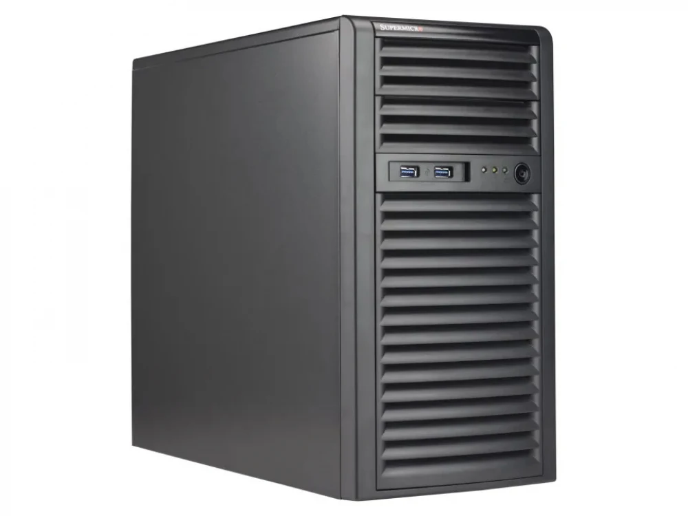 SuperServer SYS-530T-I Supports Intel Xeon E-2300 Series CPU, PCIe 4.0 Support, Dual LAN ports, GbE and dedicated IPMI LAN port, 9cm PWM quiet exhaust fan and optioal front intake fan, 400W 80PLUS G