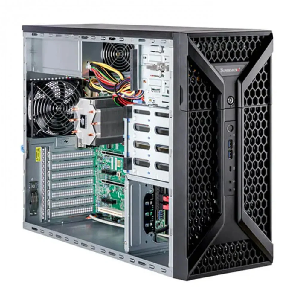 Supermicro UP Workstation mini-tower 531A-IL 12th/13th Gen Intel Core/no DIMM(4) only DDR5/SATARAID HDD(4)LFF/1x1Gbe, 1x2,5Gbe/4xPCIex2-8/3xM.2/668W