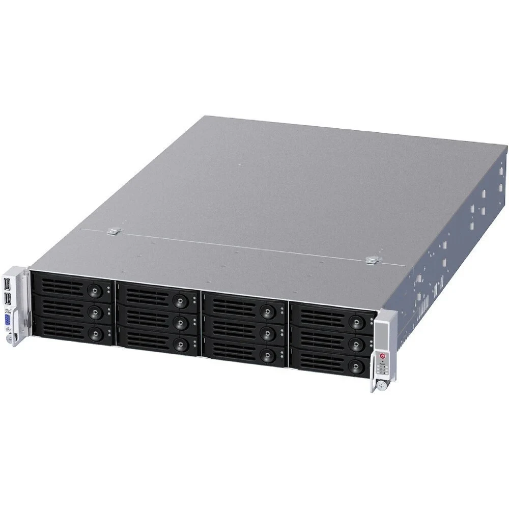 Серверный корпус/ 2U chassis E-ATX, ATX, Micro-ATX, Mini-ITX MBs 12 x 3.5'' hs + 2 x 2.5'' hs rear 1200W CRPS(1+1) no rails