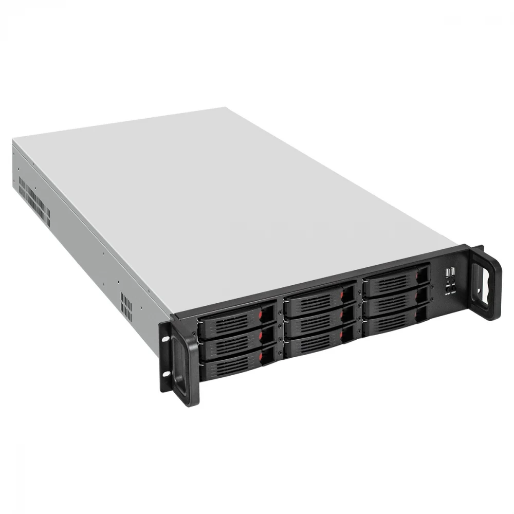 Серверный корпус ExeGate Pro 2U650-HS09 <RM 19", высота 2U, глубина 650, БП 2U-500ADS, 9xHotSwap, 2*USB>