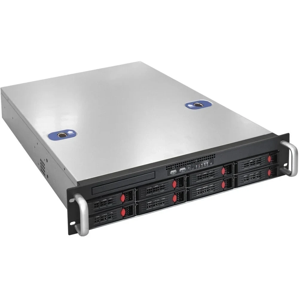Серверная платформа ExeGate Pro 2U550-HS08 RM 19", высота 2U, глубина 550, Redundant БП 2x800W, 8xHotSwap, USB
