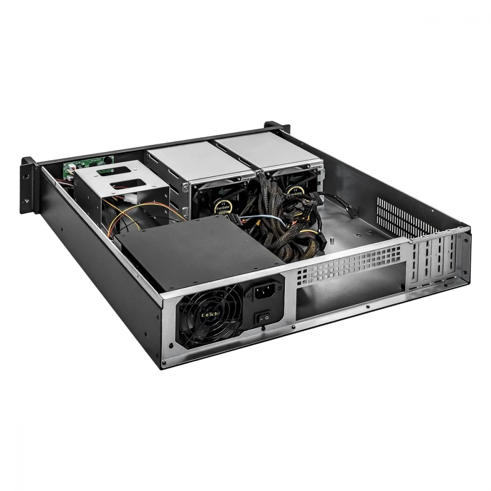 Серверный корпус ExeGate Pro 2U480-HS06 <RM 19", высота 2U, глубина 480, БП 1100ADS, 6xHotSwap, USB>