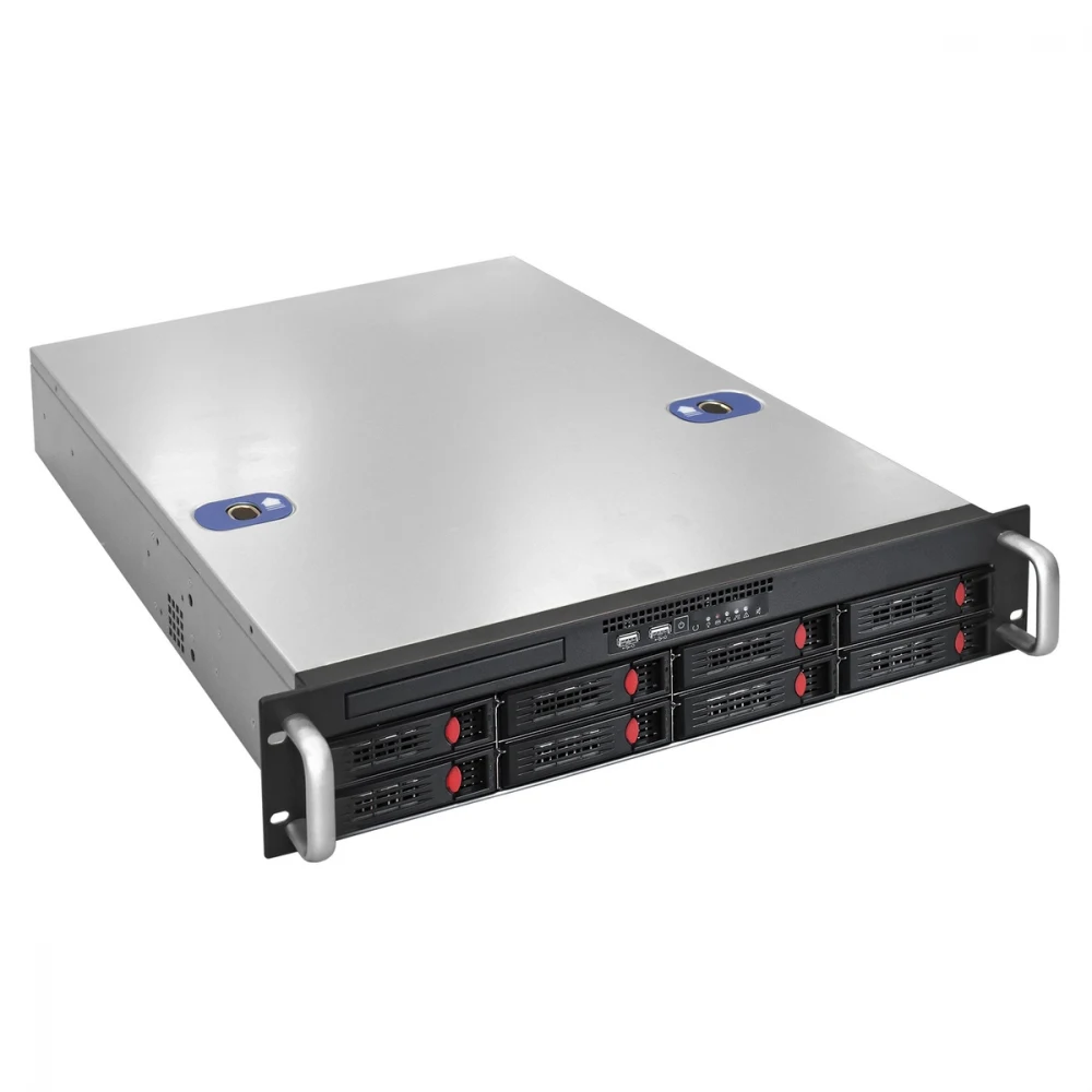 Серверная платформа ExeGate Pro 2U550-HS08 <RM 19", высота 2U, глубина 550, Redundant БП 2x550W, 8xHotSwap, 2xUSB>