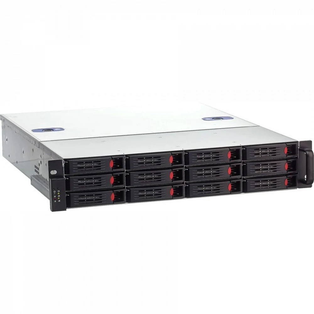 Серверный корпус ExeGate Pro 2U550-HS12 RM 19", высота 2U, глубина 550, без БП, 12xHotSwap, USB