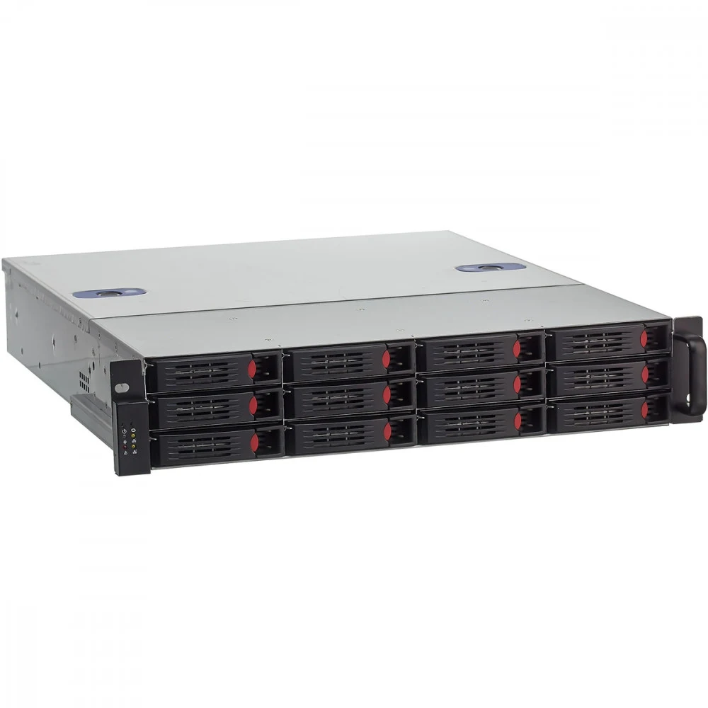 Серверный корпус ExeGate Pro 2U550-HS12 RM 19", высота 2U, глубина 550, БП 1U-1000ADS, 12xHotSwap, USB