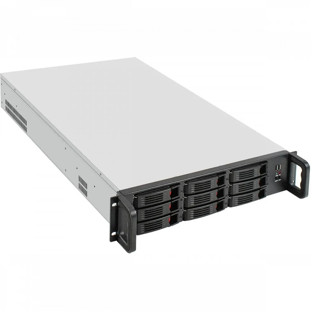 Серверная платформа ExeGate Pro 2U650-HS09 <RM 19", высота 2U, глубина 650, Redundant БП 2x1200W, 9xHotSwap, 2*USB>