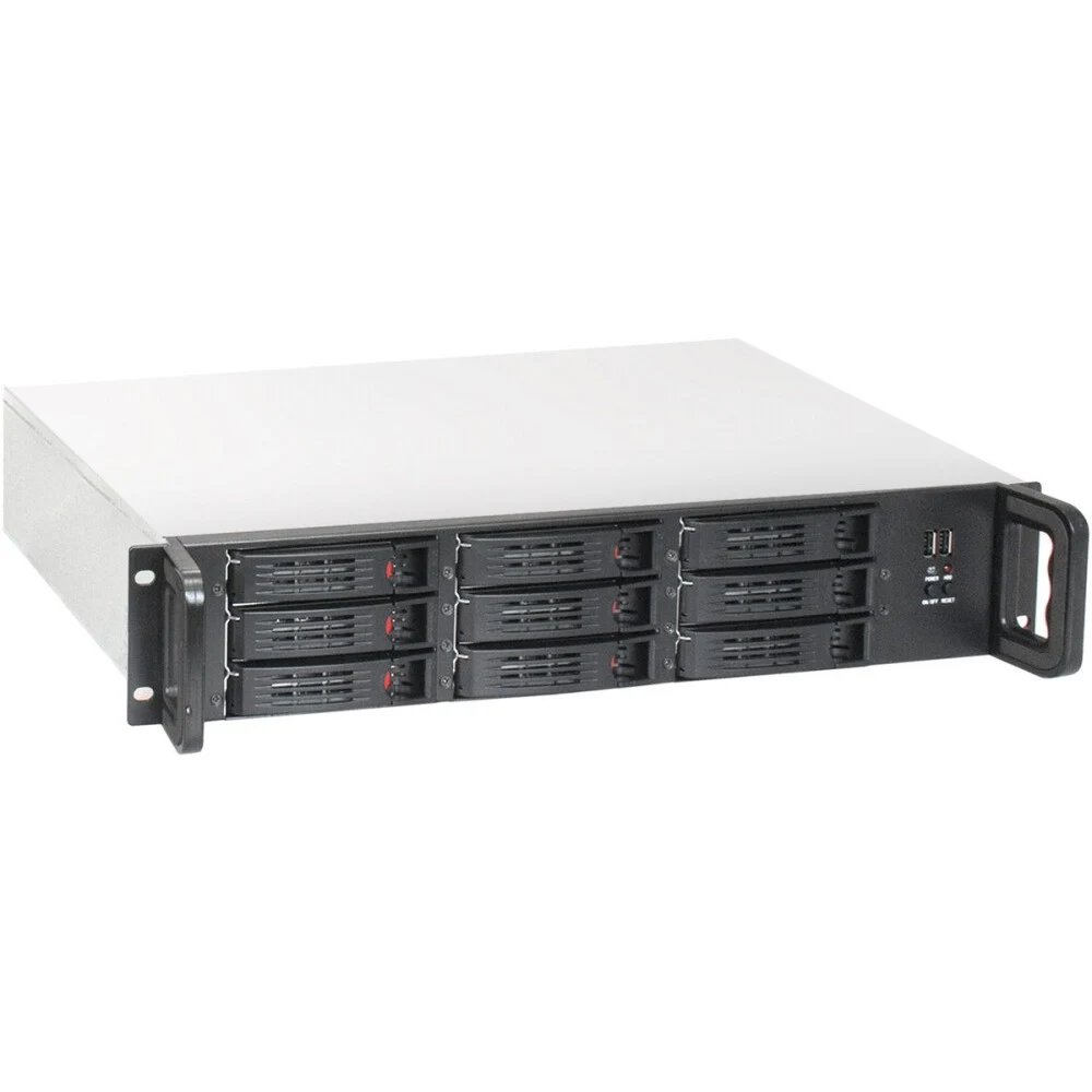 Серверный корпус ExeGate Pro 2U650-HS09 <RM 19", высота 2U, глубина 650, БП 2U-400ADS, 9xHotSwap, 2*USB>