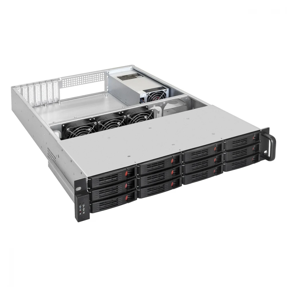 Серверный корпус ExeGate Pro 2U660-HS12 <RM 19", высота 2U, глубина 660, БП 2U-1000ADS, 12xHotSwap>