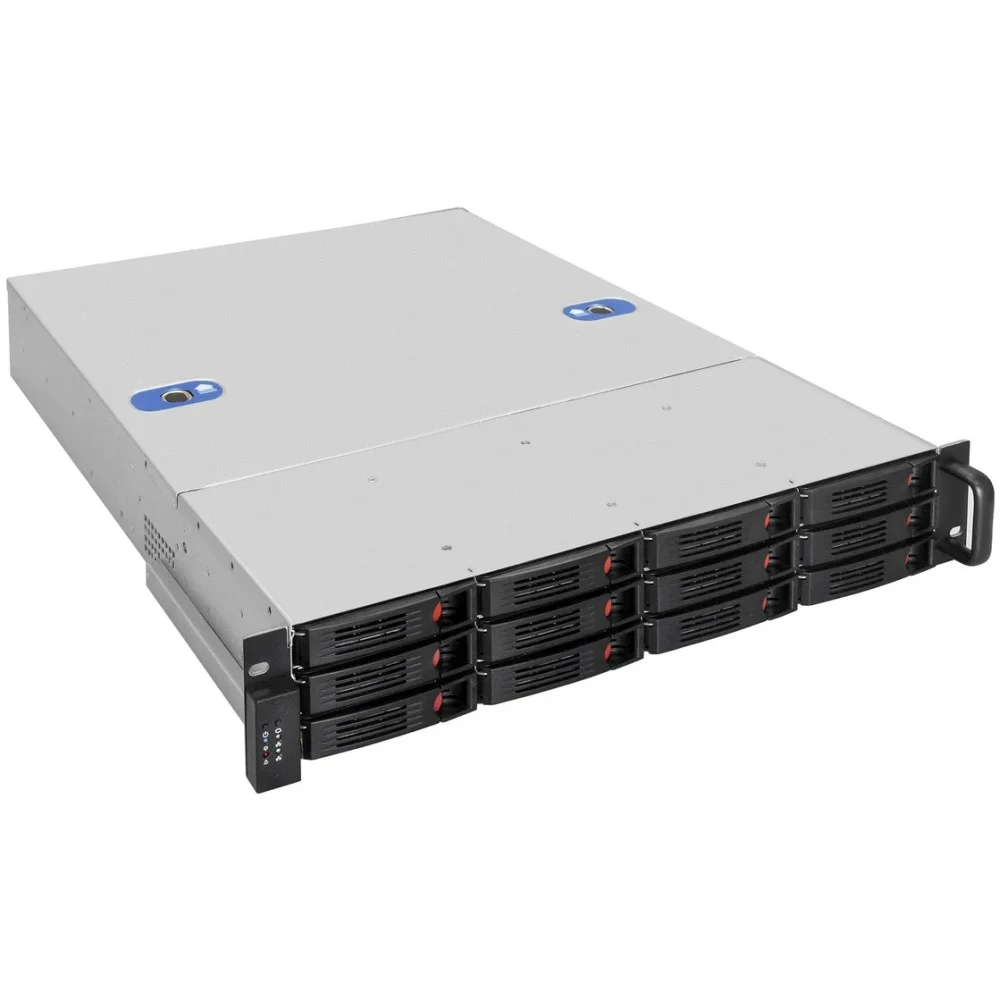 Серверный корпус ExeGate Pro 2U660-HS12 <RM 19", высота 2U, глубина 660, БП 1U-1200ADS, 12xHotSwap>