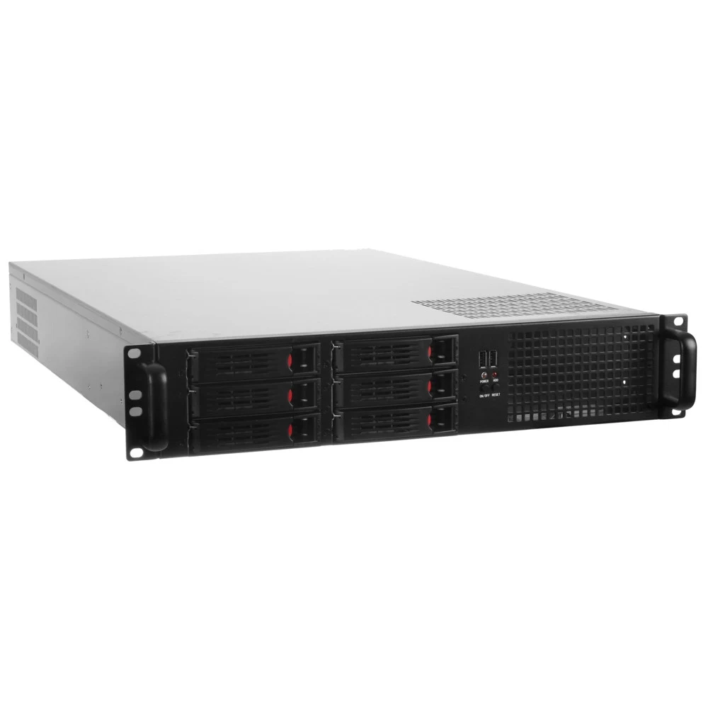 Exegate EX264268RUS Серверный корпус Exegate Pro 2U660-HS06 <RM 19", высота 2U, глубина 660, без БП, 6xHotSwap, USB>