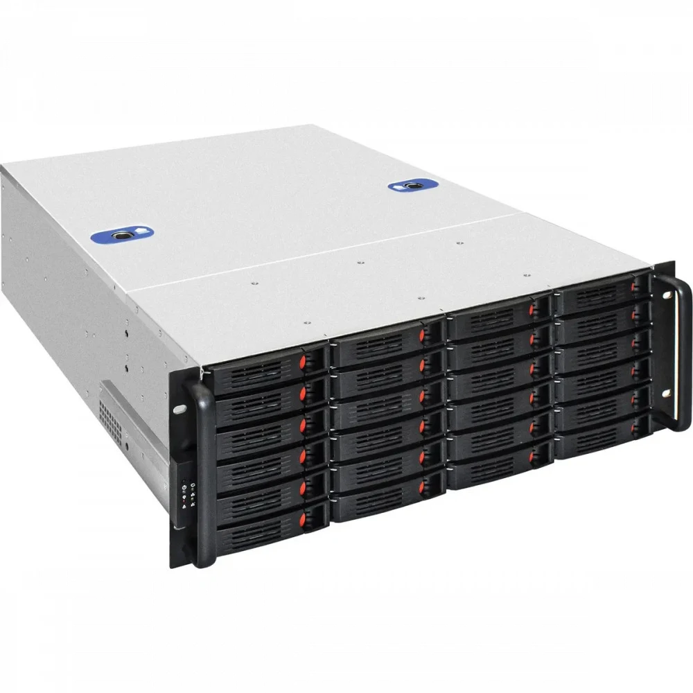 Серверный корпус ExeGate Pro 4U660-HS24 <RM 19", высота 4U, глубина 660, БП 1200ADS, 24xHotSwap, USB>