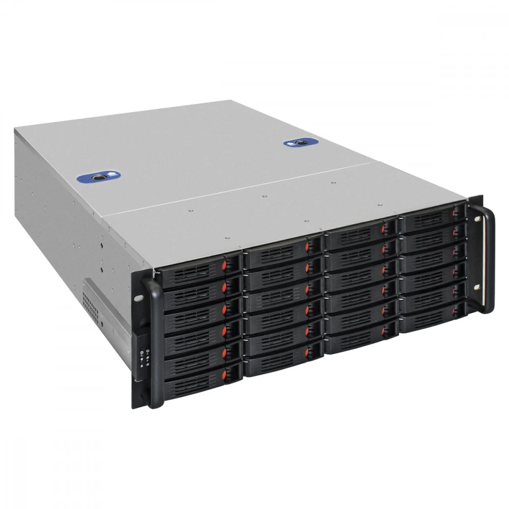 Серверный корпус ExeGate Pro 4U660-HS24 <RM 19", высота 4U, глубина 660, БП 1000RADS, 24xHotSwap, USB>