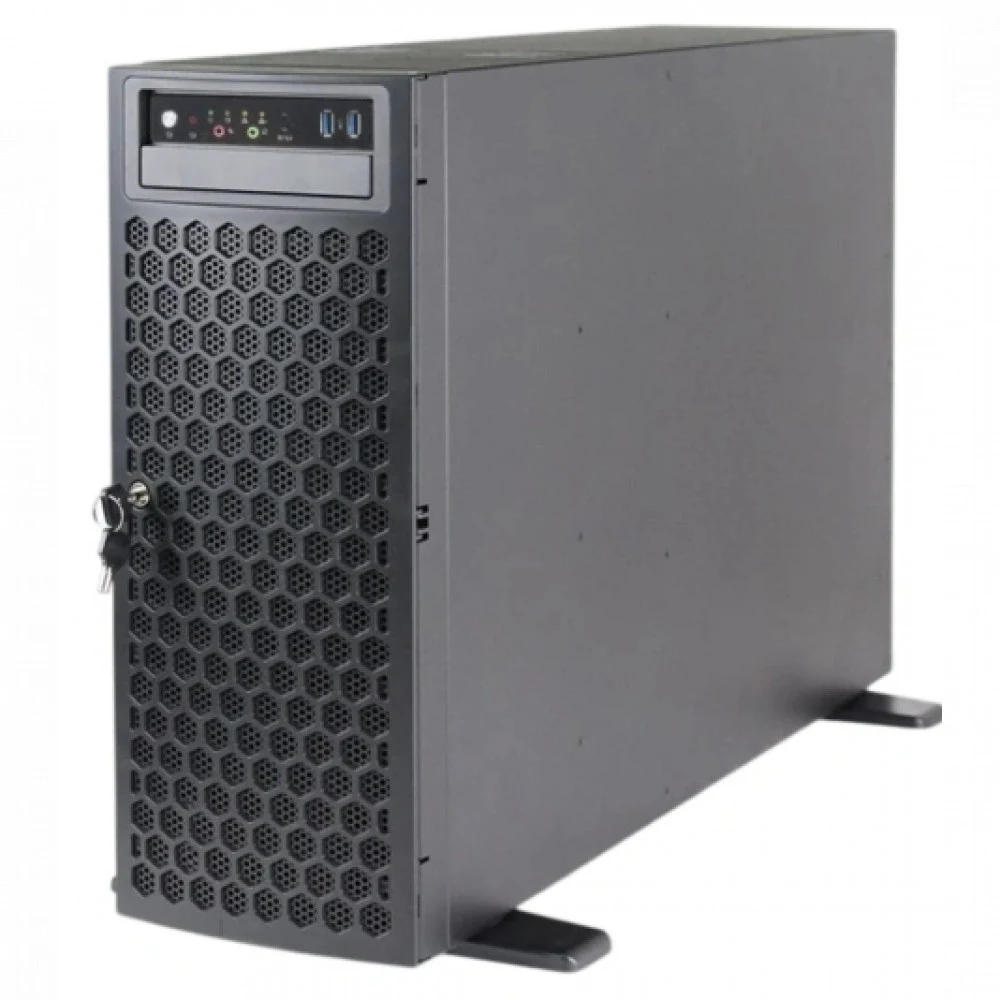 Серверный корпус/ Server case FL-T4UHS835E, 4U/Tower, max MB dimensions 15.2"x13.2", 8x2,5"/3,5 hotswap HDD bays, support 1xSlimODD (optional), SATA/SAS/NVME Tri-mode Backplane, 3x12038 int. fan, 2x
