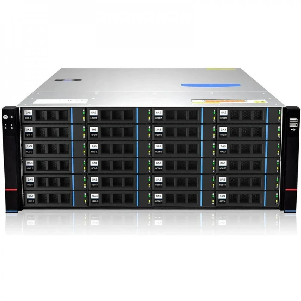 Серверный корпус/ Gooxi RMC4124-670-HSE-D 4U 24bay chassis ,Expander backplane rear 2*2.5"SAS/SATA 1300W 1+1 EU power cables rail kit