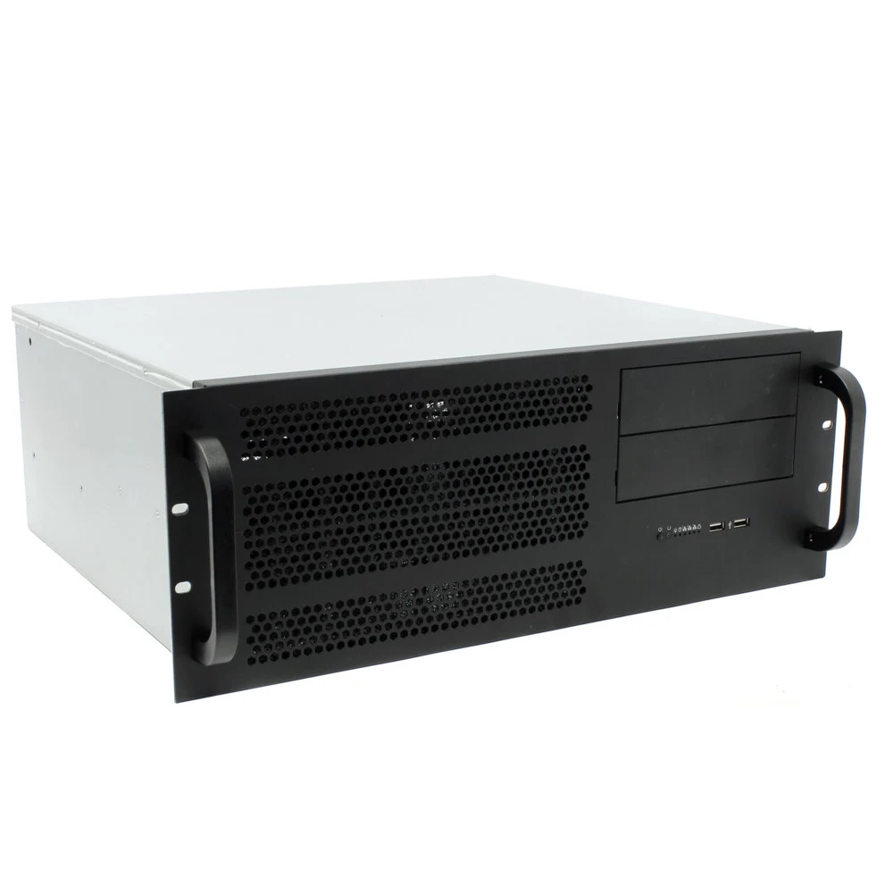 Procase EM439-B-0 черный {4U глубина 390мм, внешн 1x5.25, внутр 4xHDD, MB 12"x13", без Б/П PS2}