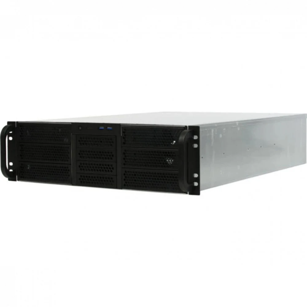 Procase Корпус 3U server case,6x5.25+4HDD,черный,без блока питания(2U,2U-redundant),глубина 650мм,MB EATX 12"x13",8slot,панель вентиляторов 3*120x25 PWM [RE306-D6H4-FE8-65]