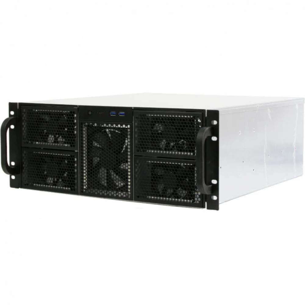 Procase RE411-D0H17-E-55 Корпус 4U server case,0x5.25+17HDD,черный,без блока питания,глубина 550мм,MB EATX 12"x13"