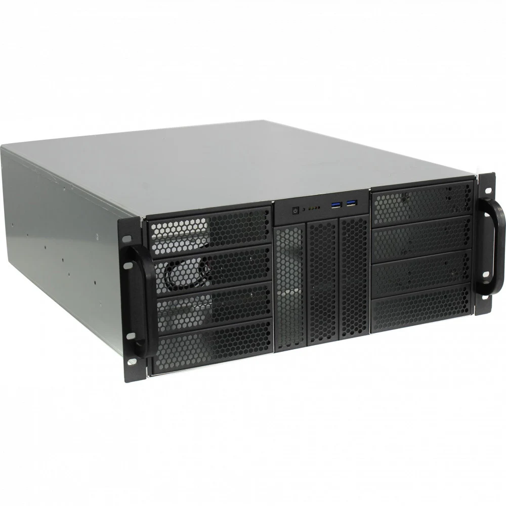 Procase RE411-D11H0-E-55 Корпус 4U server case,11x5.25+0HDD,черный,без блока питания,глубина 550мм,MB EATX 12"x13"