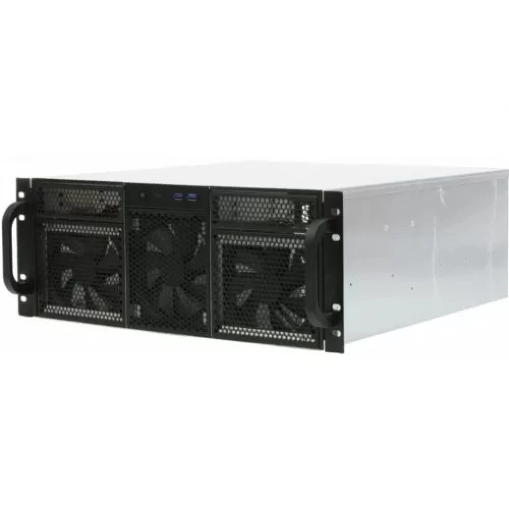 Procase RE411-D2H14-FC-55 Корпус 4U server case,2x5.25+14HDD,черный,без блока питания,глубина 550мм,MB CEB 12"x10,5", панель вентиляторов 3*120x25 PWM [RE411-D2H14-FC-55]