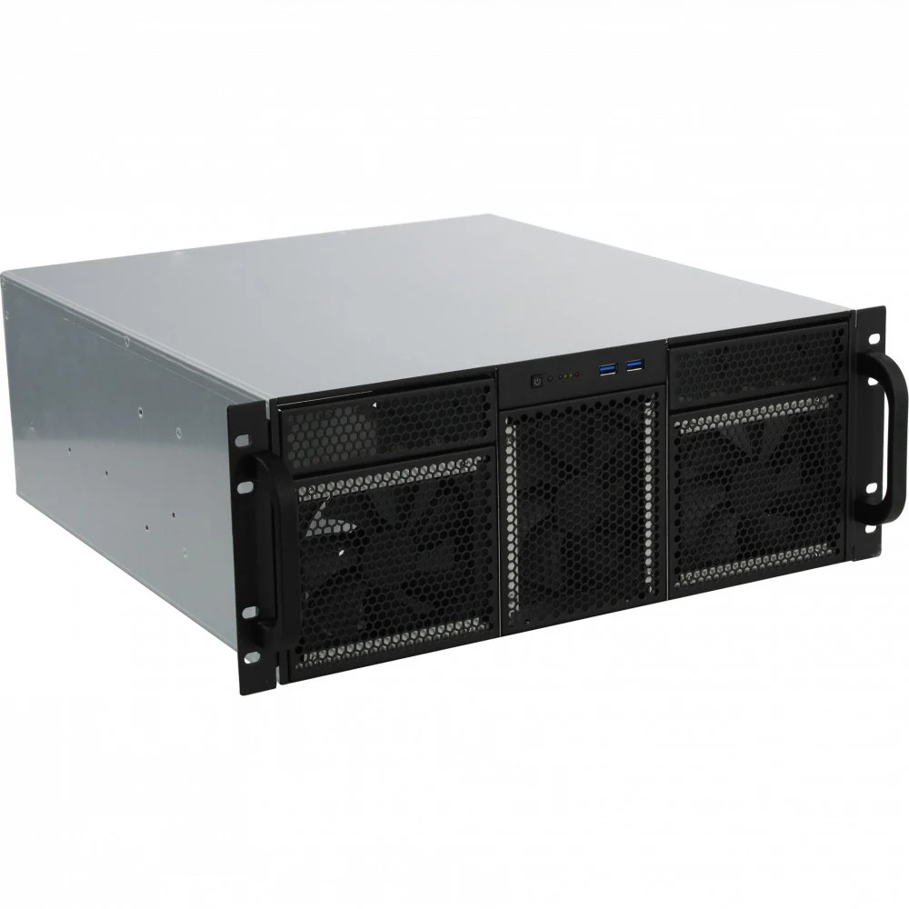 Procase RE411-D2H15-C-48 Корпус 4U server case,2x5.25+15HDD,черный,без блока питания,глубина 480мм,MB CEB 12"x10,5"