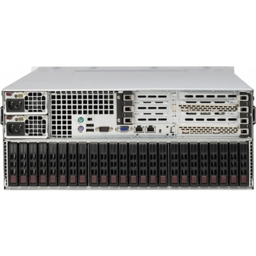Supermicro server chassis CSE-216BE2C-R920LPB, 2U, 24 x 2.5" hot-swap SAS/SATA drive bay, optional 2 x 2.5" hot-swap drive bay, 1U 920W RPSU