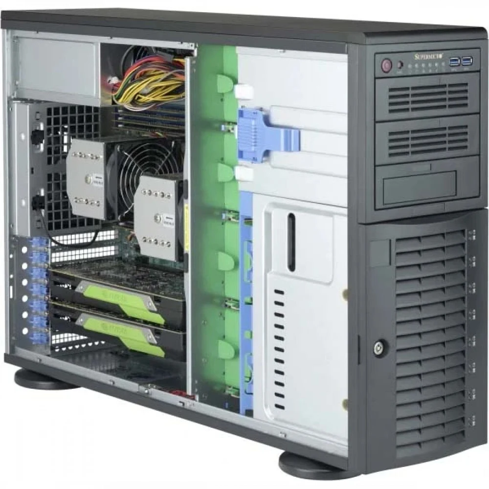 Корпус SuperMicro CSE-743AC-1K26B-SQ 8x 3.5"/2.5" SAS3/SATA3 Backplane for Hot-Swappable Drives,Whisper-Quiet (<27dB),Front HDD Door Lock & Side Panel Intrusion Switch,Front I/O Ports: 2x USB 3.0,2x