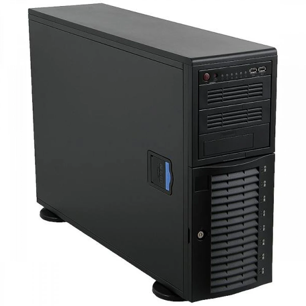 Корпус SuperMicro CSE-743TQ-903B-SQ 8x 3.5"/2.5" SAS/SATA Backplane for Hot-Swappable Drives, Whisper-Quiet (<28dB), Front HDD Door Lock & Side Panel Intrusion Switch, Front I/O Ports: 2x USB 3.0, 2