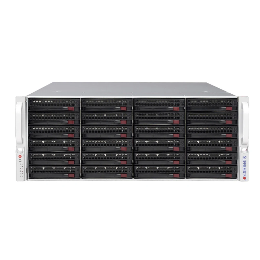 EOL 4U, EE-ATX (13.68" x 13"), E-ATX (12" x 13"), ATX (12" x 10"), 24 x 3.5" hot-swap drive bay, 24-port 4U SAS3 12Gbps single-expander backplane, support up to 24x 3.5-inch SAS3/SATA3 HDD/SSD, 1U 1