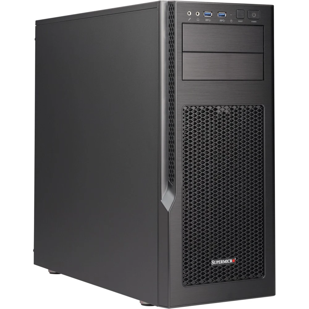 CSE-GS5A-754K - Съемные 3,5-дюймовые и 2,5-дюймовые корпуса для жестких и твердотельных накопителей с лотками без инструментов вмещают до 10 накопителей, в комплект входят 3 вентилятора по 120 мм По