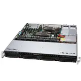 Supermicro Chassis CSE-813MF2TQC-R804CB, 1U, 4 x 3.5" hot swap bays, 1 x FHFL expansion slot, 800W Platinum RPS