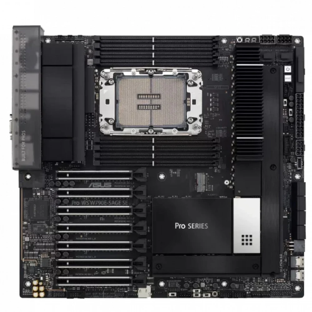 Материнская плата ASUS PRO WS W790E-SAGE SE, Intel® W790, 8*DDR5, 8*SATA, 3*M.2, 2 x SlimSAS, 5*USB 3.2, 2*USB 2.0,Type-C, 11*PCIx16, VGA, CEB 90MB1C20-M0EAY0