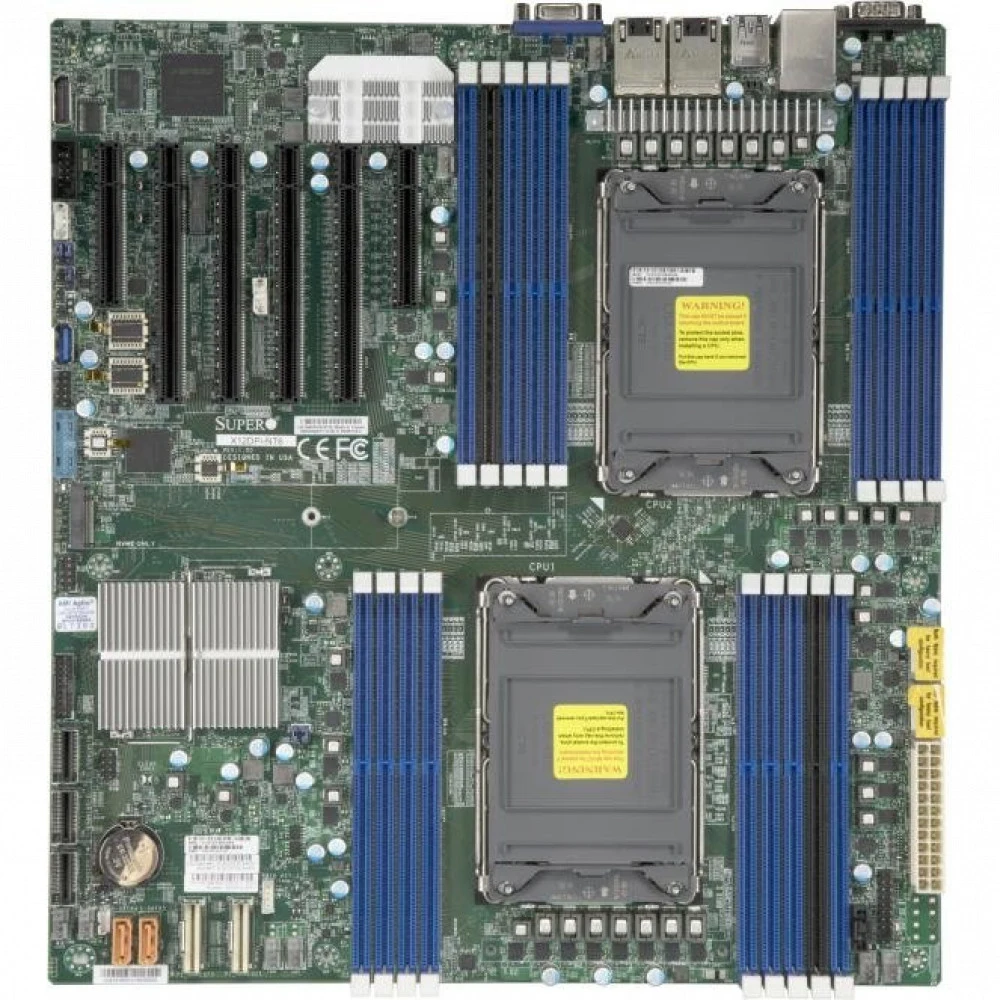 Материнская плата MBD-X12DPI-N6-B 3rd Gen Intel® Xeon® Scalable processors Dual Socket LGA-4189 (Socket P+) supported, CPU TDP supports Up to 270W TDP, 3 UPI up to 11.2 GT/s,Intel® C621A,Up to 4TB 3