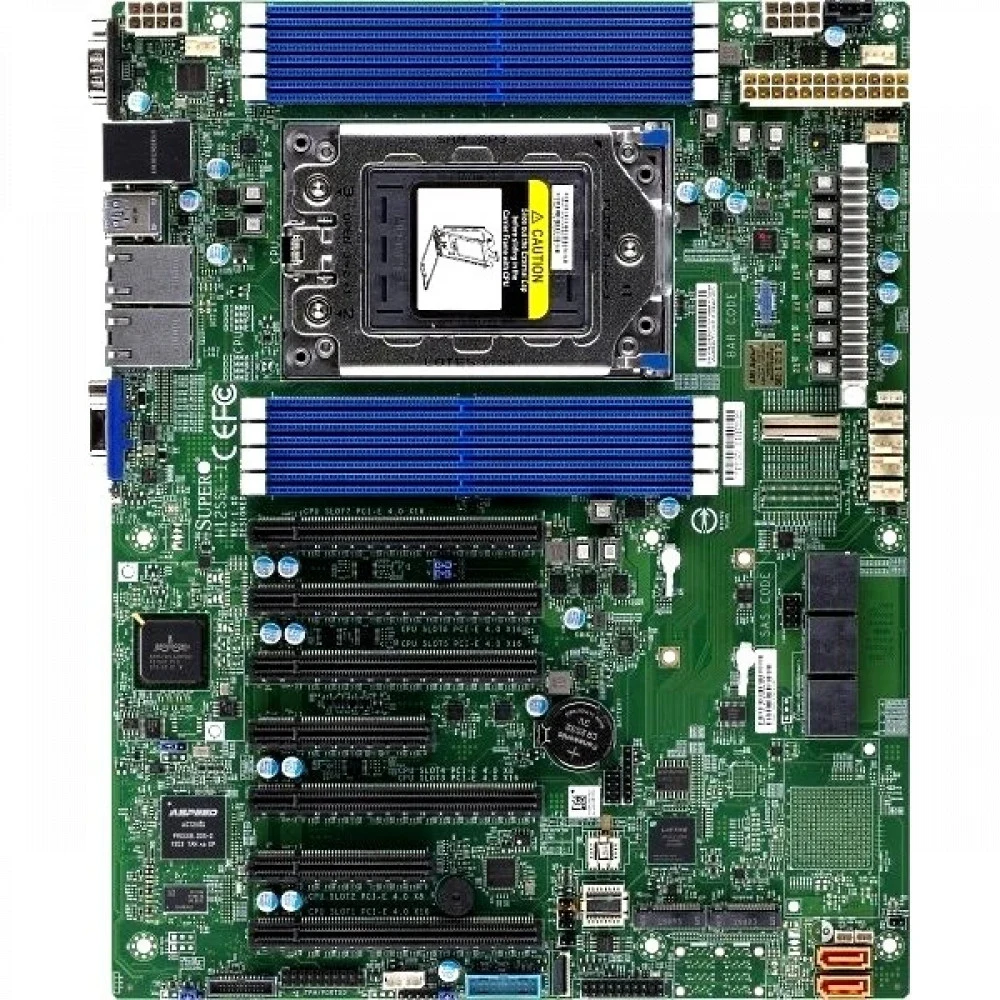 Системная плата/ MB Supermicro H12SSL-I, ATX, 1xSP3 7003/7002 EPYC, 8 DIMM DDR4 R ECC, AST2500 ,5 PCI-E 4.0 x16 + 2 PCI-E 4.0 x8, 2 M.2 pcie 4.0 NVMEx4 2280/110