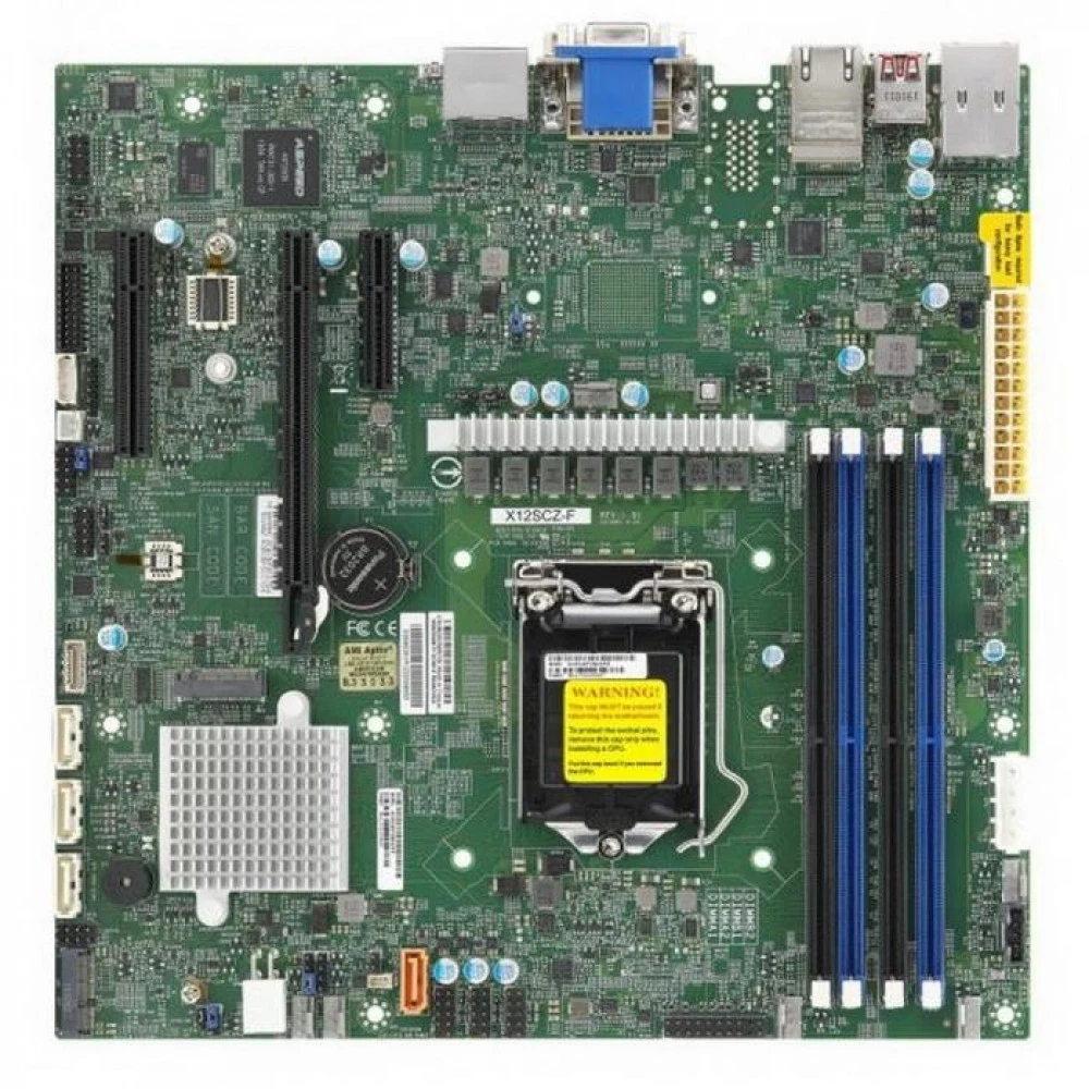 Материнская плата MBD-X12SCZ-F-O /Single LGA1200,Intel® W480,4xDDR4,4xSATA (RAID 0,1,5,10),1xDOM,2x1GbE (Intel® I219LM+I210-AT),IPMI 2.0 with LAN,1xPCI-Ex16+2xPCI-Ex4,1xM2 PCI-e3.0x4/SATA (2280,2211