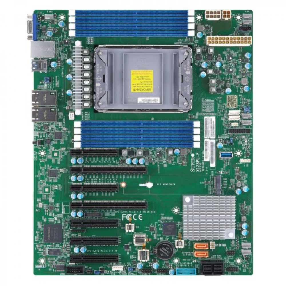 Материнская плата SuperMicro Материнская плата MBD-X12SPL-F-B 3rd Gen Intel®Xeon®Scalable processors,Single Socket LGA-4189(Socket P+)supported,CPU TDP supports Up to 270W TDP,Intel® C621A,Up to 2TB