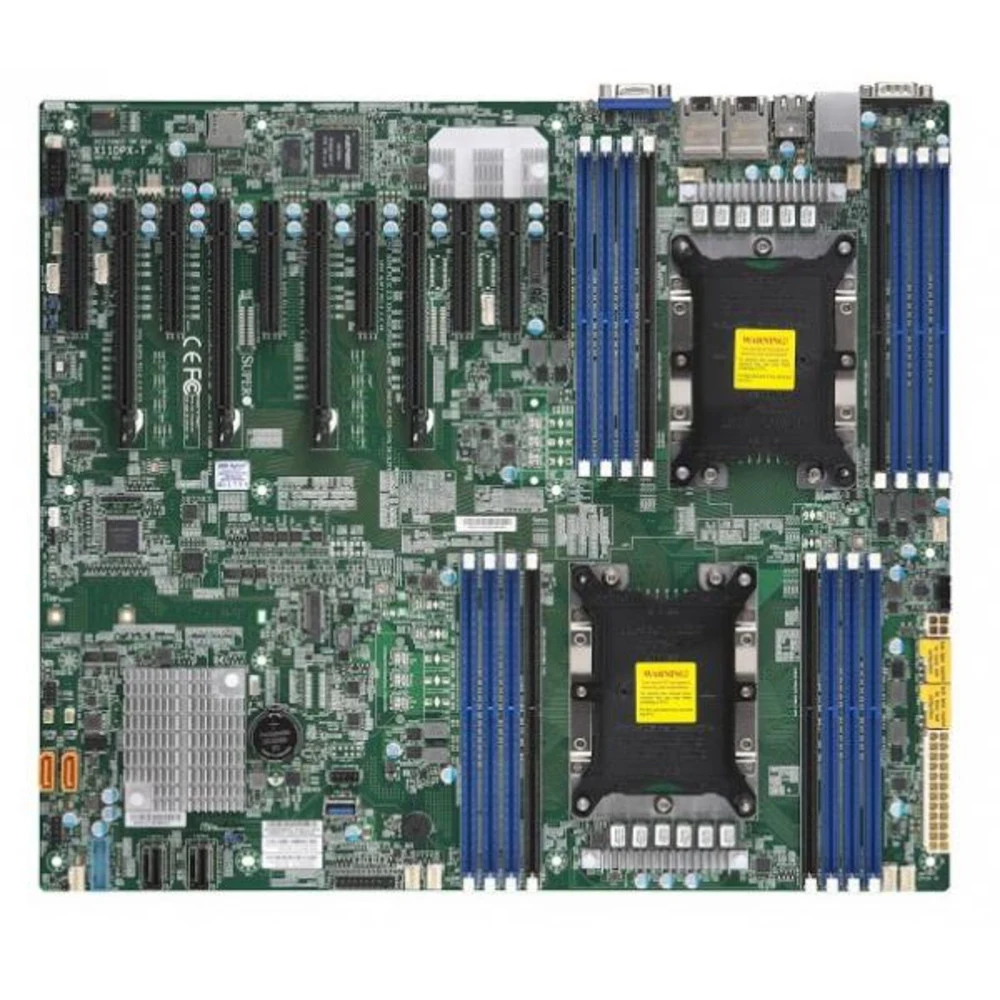 Supermicro Motherboard MBD-X11DPX-T-B 2xLGA 3647, Intel C621, 16xDDR4, 2xRJ45 10GBase-T, 10xSATA3 (6Gbps), RAID 0,1,5,10, 5xUSB 3.0 + 4xUSB 2.0, 1xVGA, 2xCOM, 2xPCI-E 3.0 x16 + 8xPCI-E 3.0 x8 + 1xPC