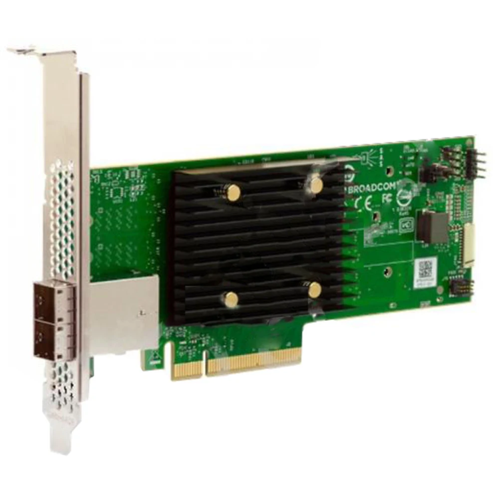 HBA-адаптер Broadcom SAS 9500-8e SGL (05-50075-01) PCIe Gen4 x8 LP, Tri-Mode SAS/SATA/NVMe 12G HBA, 8port(2*ext SFF8644), 3808 IOC