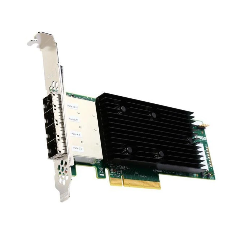 Broadcom Controller 9305-16E (05-25704-00) (PCI-E 3.0 x8, LP, EXTERNAL) SGL SAS12G, 16port (4*mini-SAS HD SFF8644), Каб.отдельно, 1 year