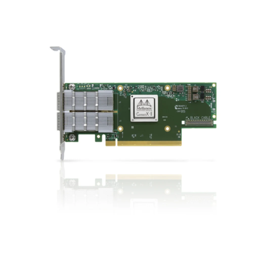 Сетевой адаптер Mellanox MCX653106A-HDAT ConnectX-6 VPI adapter card, HDR IB (200Gb/s) and 200GbE, dual-port QSFP56, PCIe4.0 x16, tall bracket (488494)/(482665)