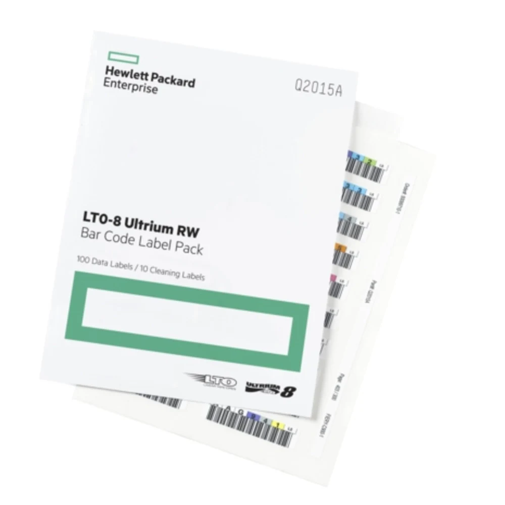 Набор наклеек HPE Ultrium8 30 Tb bar code label pack (100 data + 10 cleaning) for Q2078A (for libraries & autoloaders)